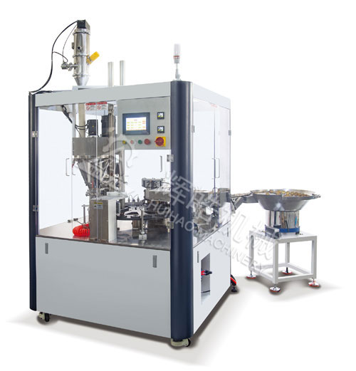 CCM-80-01圆盘单头咖啡胶囊灌装扣盖一体机