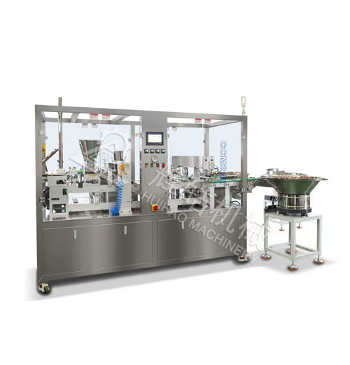 CCM-240-01直线四列咖啡胶囊灌装扣盖一体机